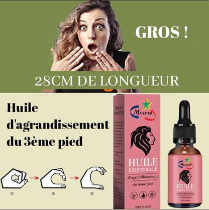 21 jours pour agrandir le 3ème pied de l'homme 'Huile énergétique'