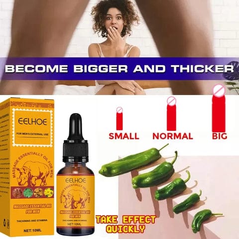 Huile essentielle pour agrandir le 3ème pied de l'homme