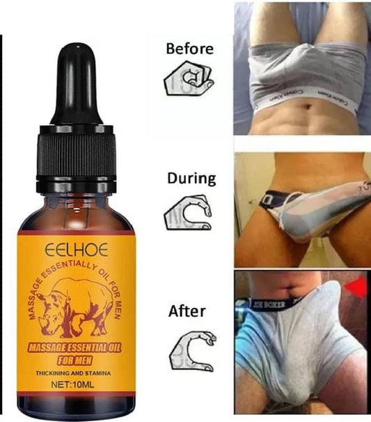 Huile essentielle pour agrandir le 3ème pied de l'homme